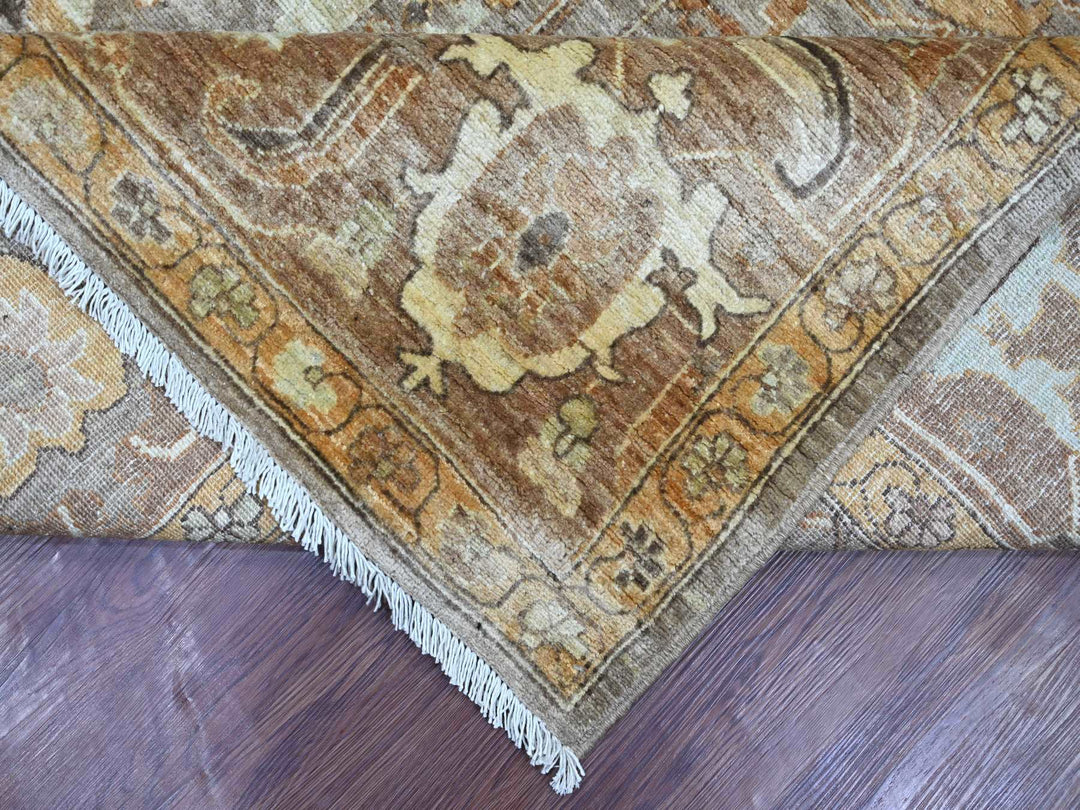 9'1" x 12'2" New Hand Knotted Grey Wool Rectangle Oriental Rug - MOA10221054