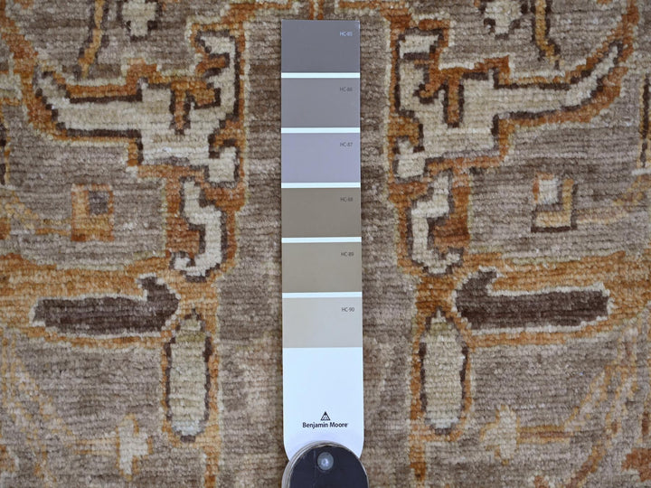 9'1" x 12'2" New Hand Knotted Grey Wool Rectangle Oriental Rug - MOA10221054