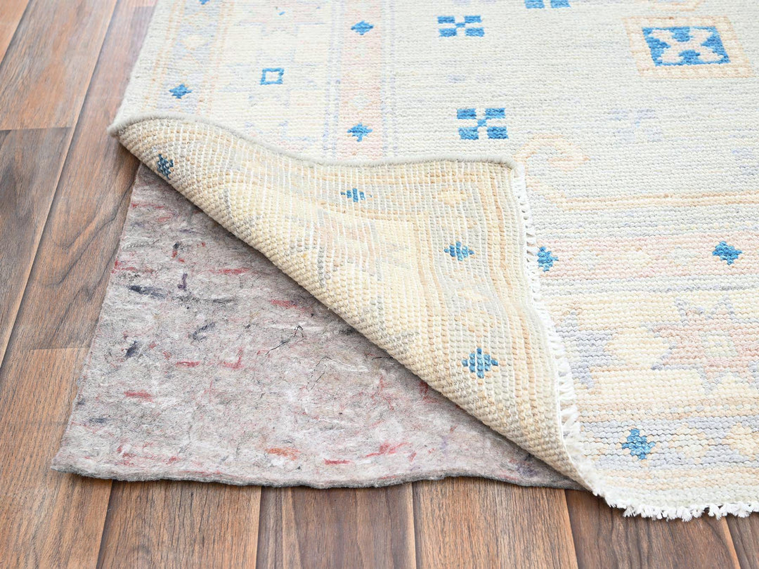 5'10" x 9'1" New Hand Knotted Grey Wool Rectangle Oriental Rug - MOA1022105