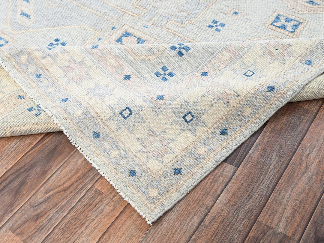 5'10" x 9'1" New Hand Knotted Grey Wool Rectangle Oriental Rug - MOA1022105