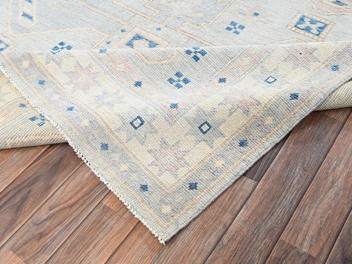 5'10" x 9'1" New Hand Knotted Grey Wool Rectangle Oriental Rug - MOA1022105