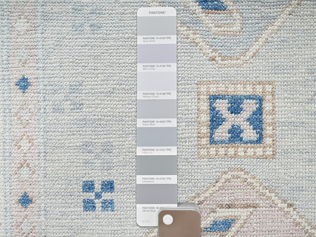5'10" x 9'1" New Hand Knotted Grey Wool Rectangle Oriental Rug - MOA1022105