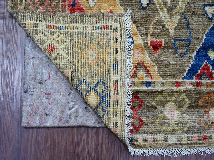 3'0" x 5'10" New Hand Knotted Grey Wool Runner Oriental Rug - MOA10221060