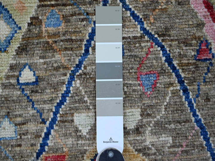 3'0" x 5'10" New Hand Knotted Grey Wool Runner Oriental Rug - MOA10221060