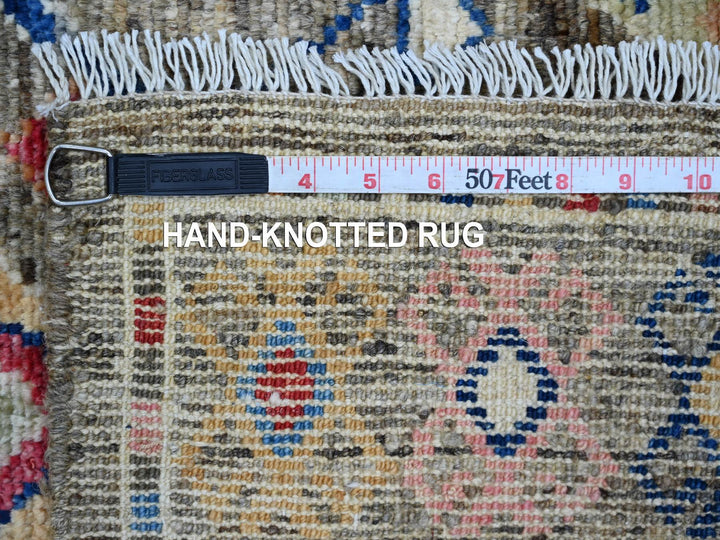 3'0" x 5'10" New Hand Knotted Grey Wool Runner Oriental Rug - MOA10221060
