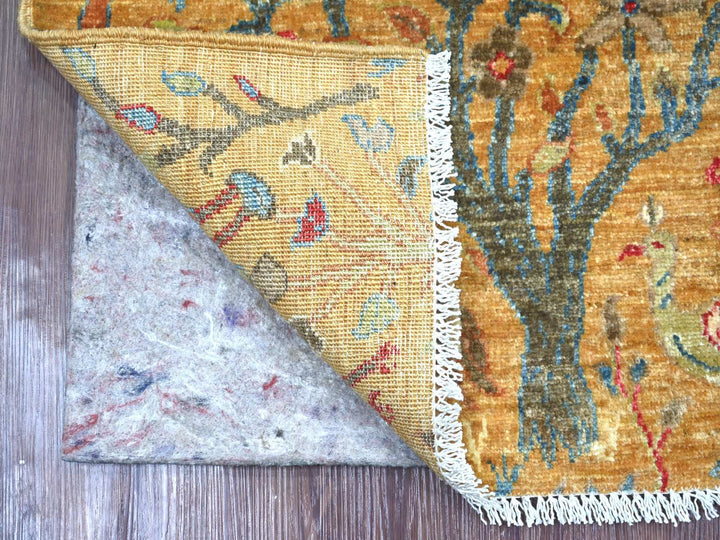 2'0" x 2'11" New Hand Knotted Brown Wool Rectangle Oriental Rug - MOA10221065