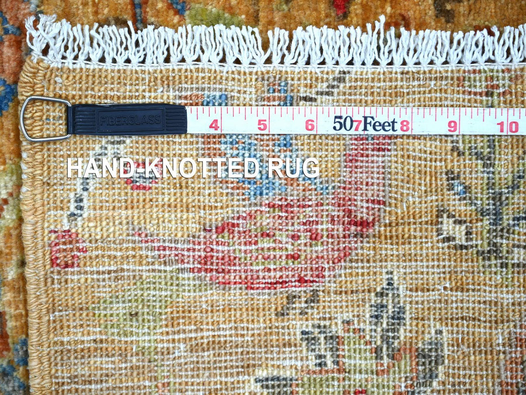 2'0" x 2'11" New Hand Knotted Brown Wool Rectangle Oriental Rug - MOA10221065