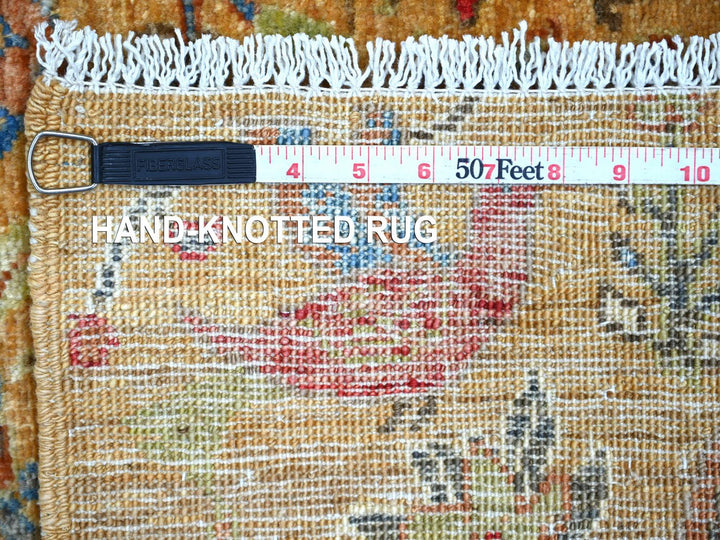 2'0" x 2'11" New Hand Knotted Brown Wool Rectangle Oriental Rug - MOA10221065
