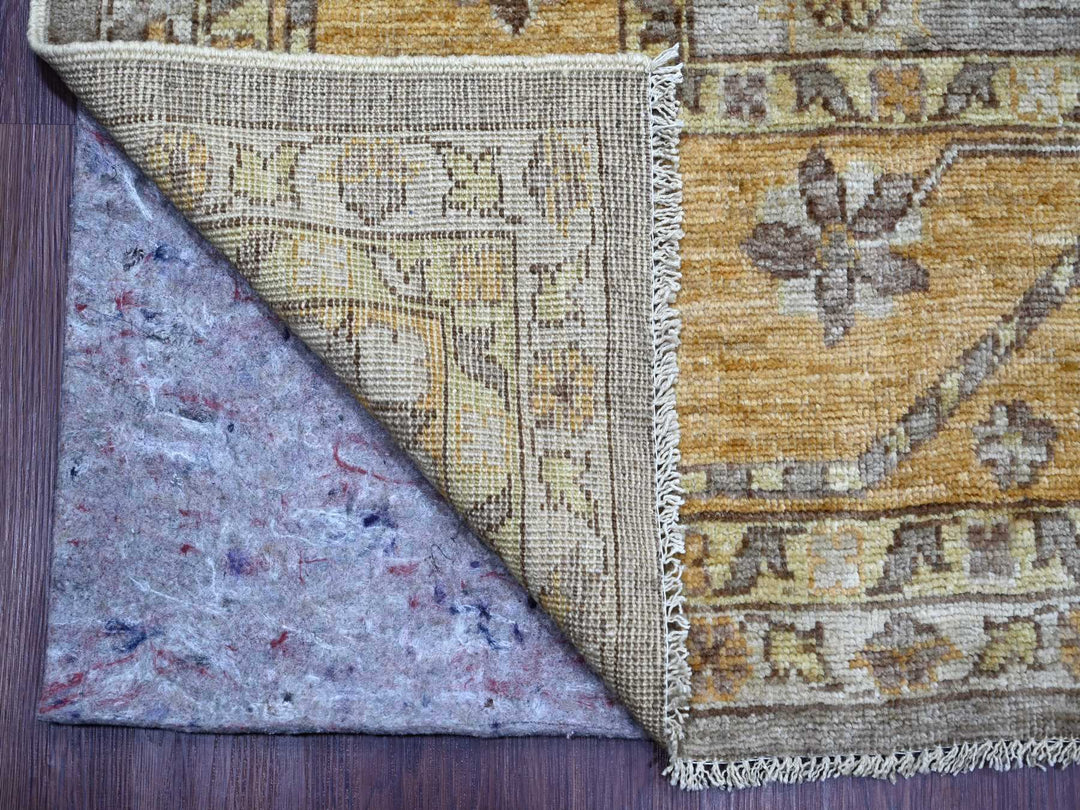 8'9" x 12'0" New Hand Knotted Grey Wool Rectangle Oriental Rug - MOA10221072