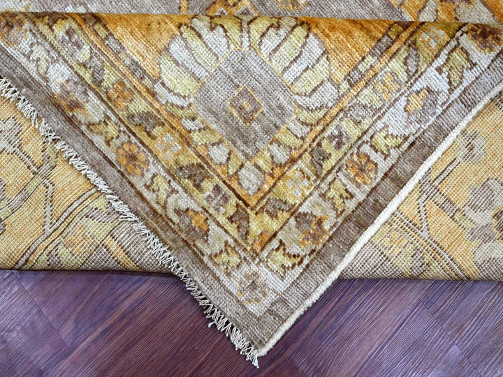 8'9" x 12'0" New Hand Knotted Grey Wool Rectangle Oriental Rug - MOA10221072