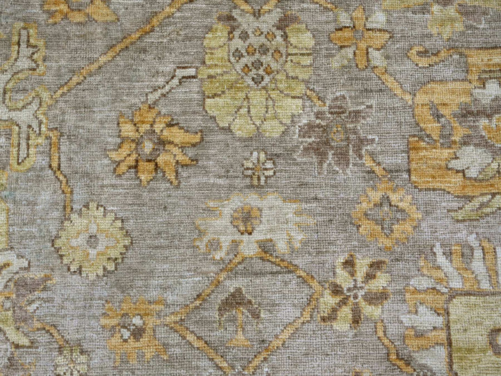 8'9" x 12'0" New Hand Knotted Grey Wool Rectangle Oriental Rug - MOA10221072