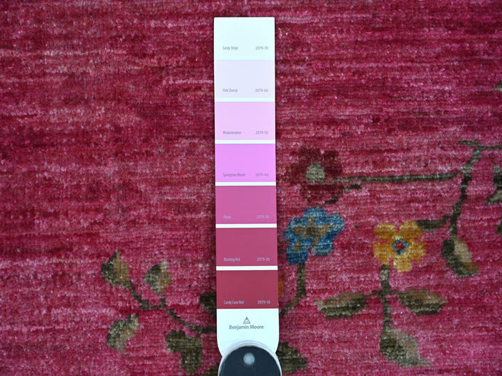 8'2" x 9'9" New Hand Knotted Pink Wool Rectangle Oriental Rug - MOA10221075