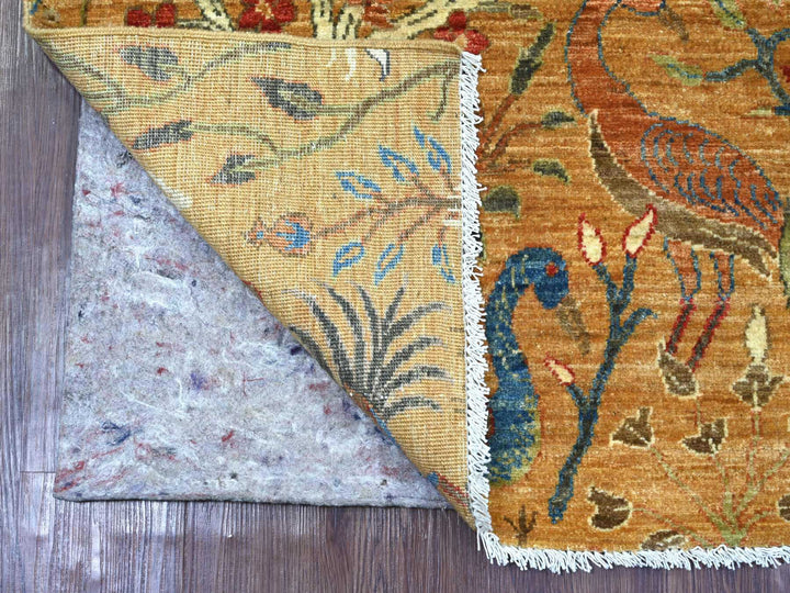 5'0" x 6'11" New Hand Knotted Brown Wool Rectangle Oriental Rug - MOA10221076