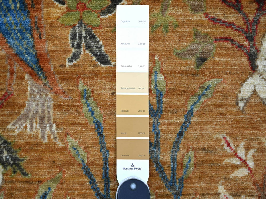 5'0" x 6'11" New Hand Knotted Brown Wool Rectangle Oriental Rug - MOA10221076