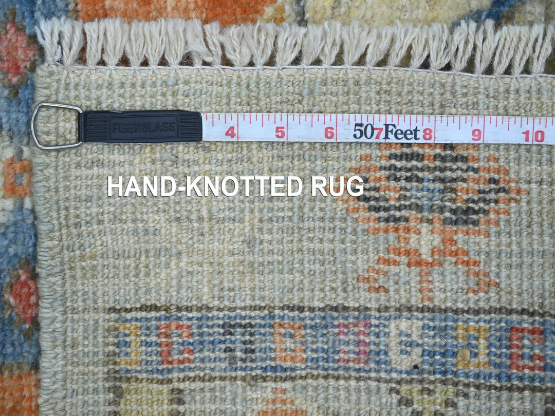 2'10" x 11'8" New Hand Knotted Grey Wool Runner Oriental Rug - MOA10221079