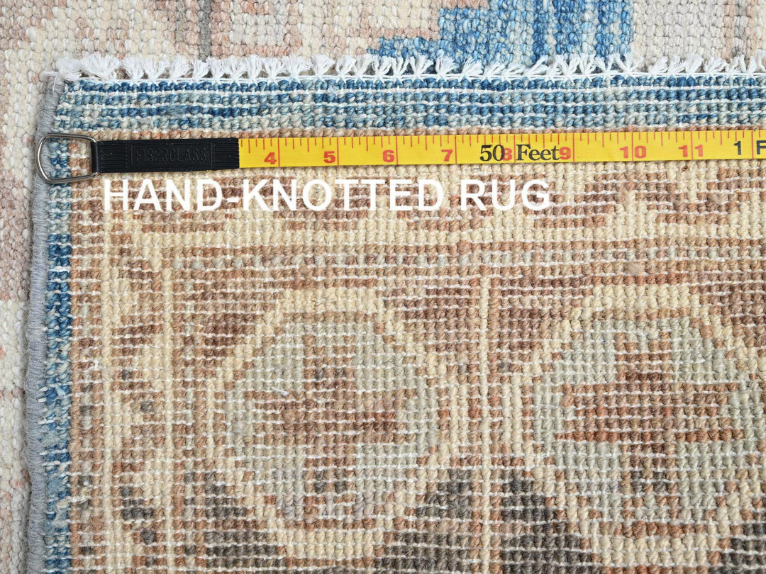 5'0" x 6'9" New Hand Knotted Grey Wool Rectangle Oriental Rug - MOA1022107
