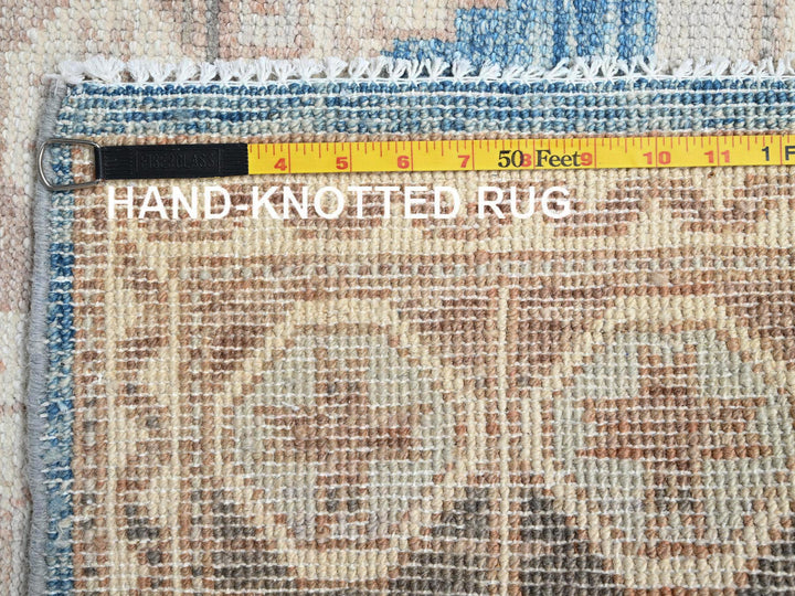 5'0" x 6'9" New Hand Knotted Grey Wool Rectangle Oriental Rug - MOA1022107
