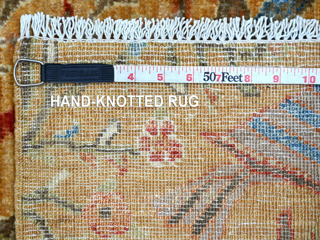 2'0" x 2'11" New Hand Knotted Brown Wool Rectangle Oriental Rug - MOA10221084