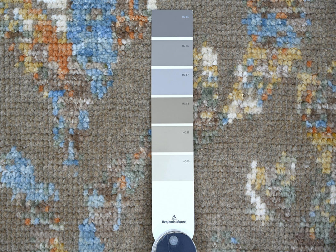 3'8" x 5'10" New Hand Knotted Brown Wool Rectangle Oriental Rug - MOA10221088