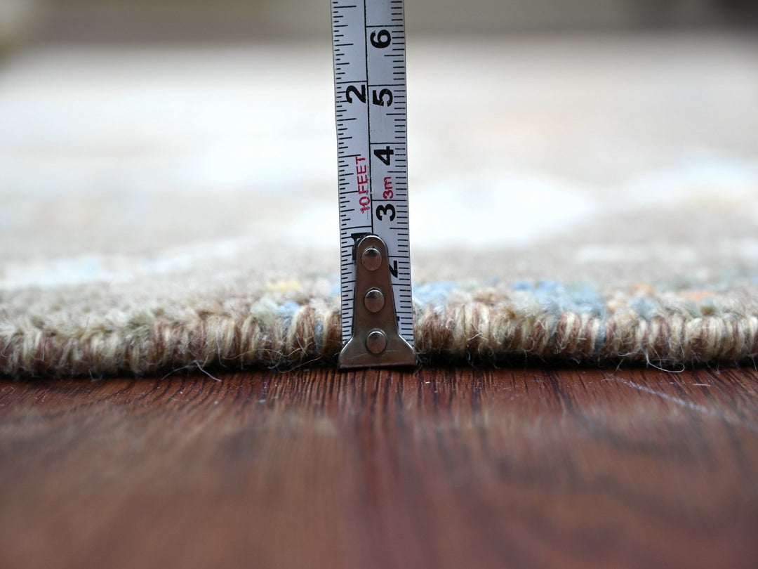 3'8" x 5'10" New Hand Knotted Brown Wool Rectangle Oriental Rug - MOA10221088