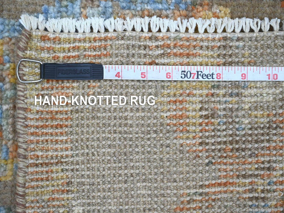 3'8" x 5'10" New Hand Knotted Brown Wool Rectangle Oriental Rug - MOA10221088