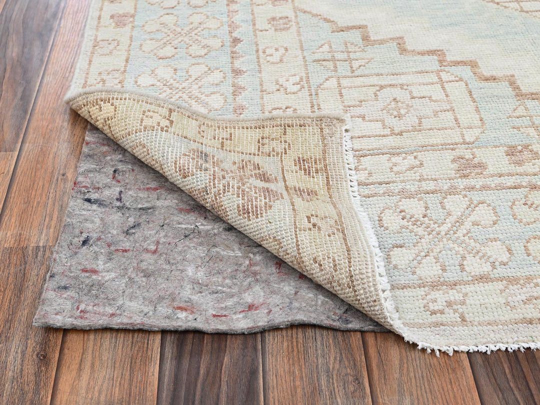 4'10" x 6'10" New Hand Knotted Blue Wool Rectangle Oriental Rug - MOA1022108