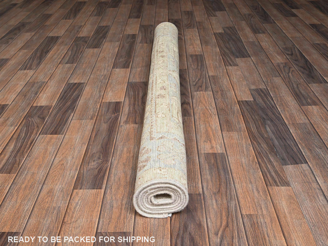 4'10" x 6'10" New Hand Knotted Blue Wool Rectangle Oriental Rug - MOA1022108