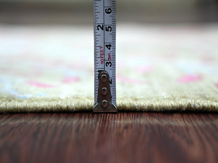 2'6" x 7'8" New Hand Knotted Green Wool Runner Oriental Rug - MOA10221091