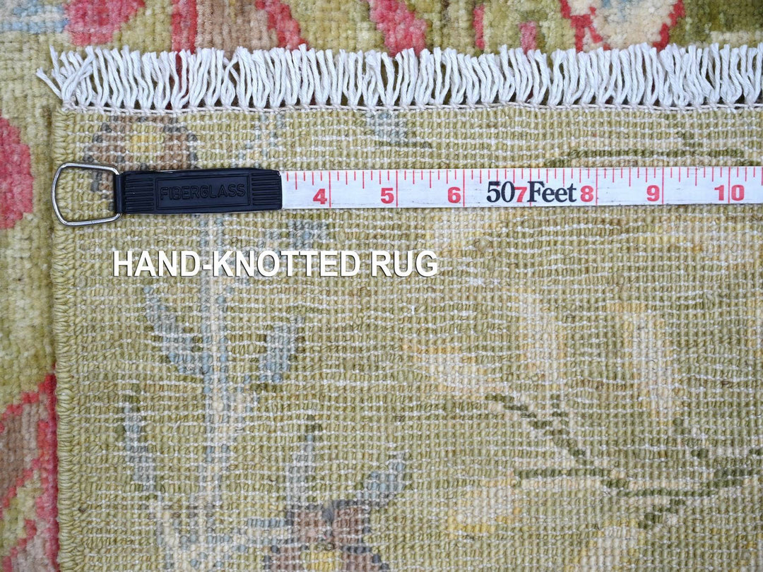 2'6" x 7'8" New Hand Knotted Green Wool Runner Oriental Rug - MOA10221091