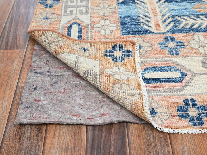 4'10" x 6'9" New Hand Knotted Pink Wool Rectangle Oriental Rug - MOA1022109