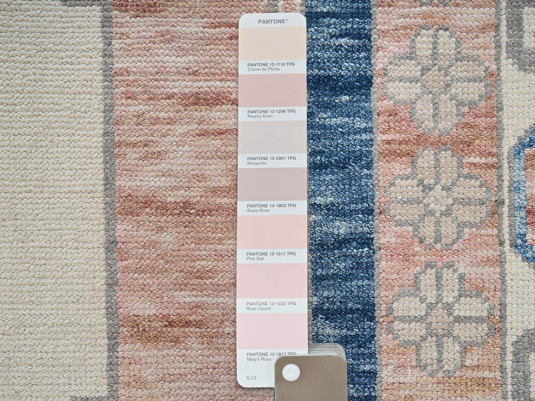 4'10" x 6'9" New Hand Knotted Pink Wool Rectangle Oriental Rug - MOA1022109