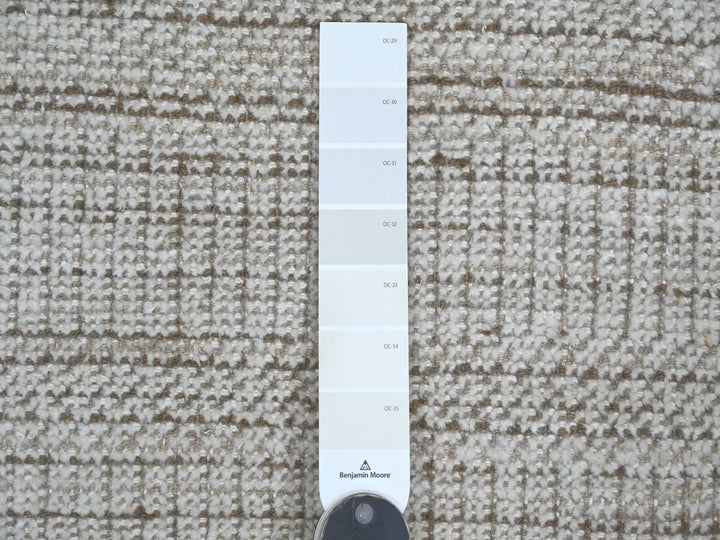 2'0" x 2'9" New Hand Knotted Ivory Wool Rectangle Oriental Rug - MOA10221106