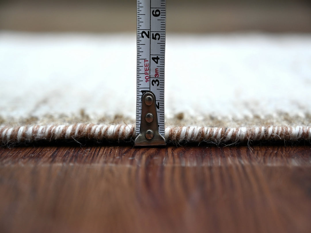 2'0" x 2'9" New Hand Knotted Ivory Wool Rectangle Oriental Rug - MOA10221106