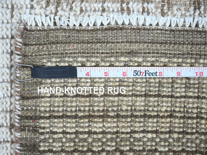 2'0" x 2'9" New Hand Knotted Ivory Wool Rectangle Oriental Rug - MOA10221106