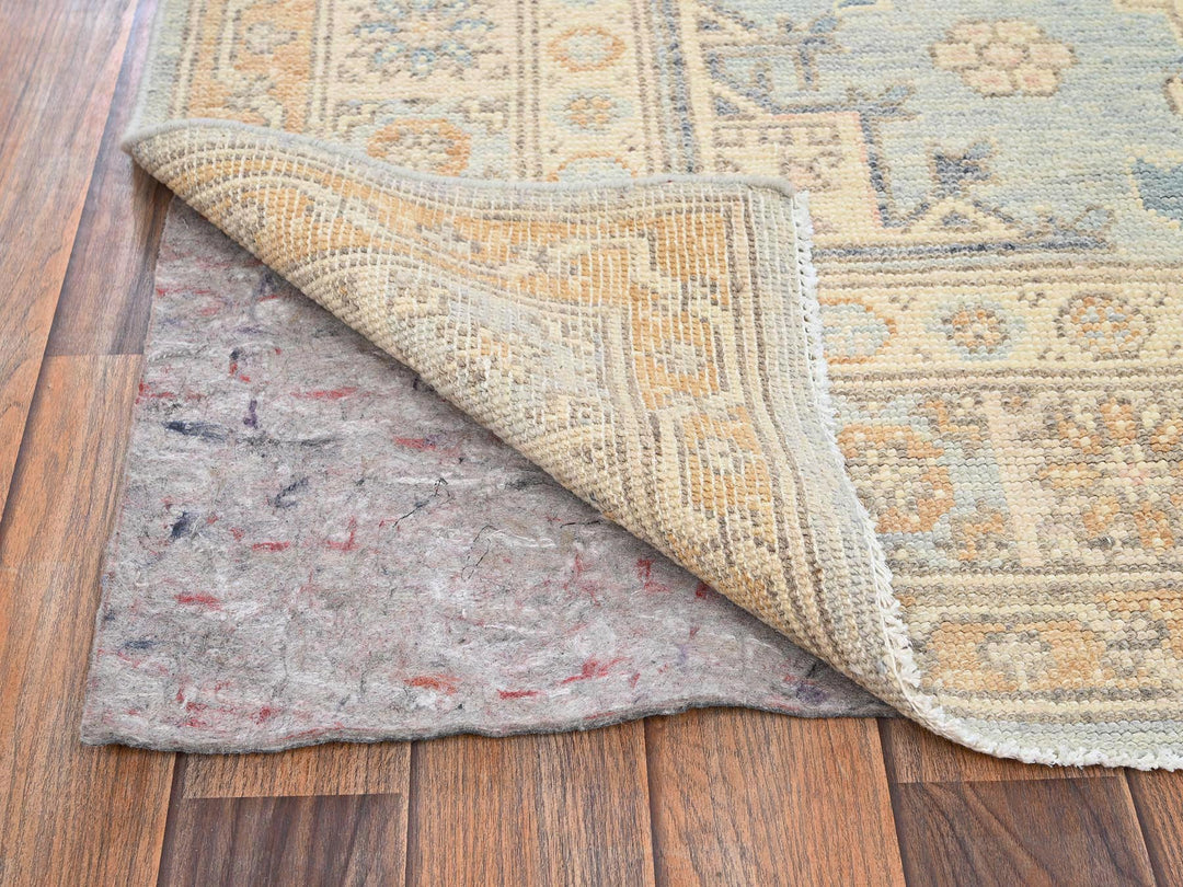 4'10" x 6'9" New Hand Knotted Beige Wool Rectangle Oriental Rug - MOA1022110