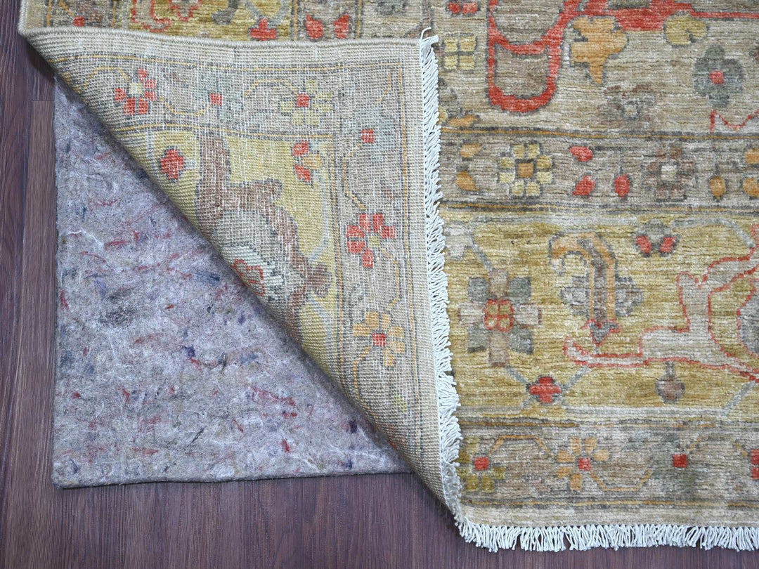 9'0" x 11'10" New Hand Knotted Grey Wool Rectangle Oriental Rug - MOA10221111