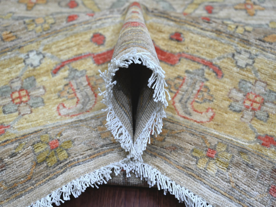 9'0" x 11'10" New Hand Knotted Grey Wool Rectangle Oriental Rug - MOA10221111