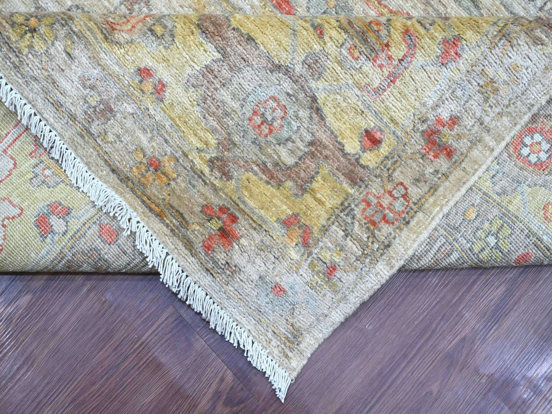 9'0" x 11'10" New Hand Knotted Grey Wool Rectangle Oriental Rug - MOA10221111