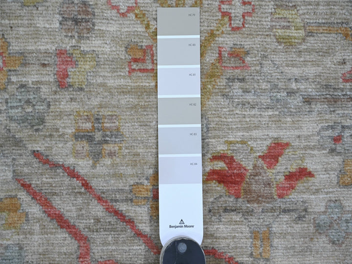 9'0" x 11'10" New Hand Knotted Grey Wool Rectangle Oriental Rug - MOA10221111