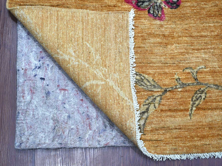 8'11" x 11'10" New Hand Knotted Brown Wool Rectangle Oriental Rug - MOA10221113