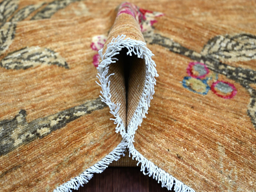 8'11" x 11'10" New Hand Knotted Brown Wool Rectangle Oriental Rug - MOA10221113