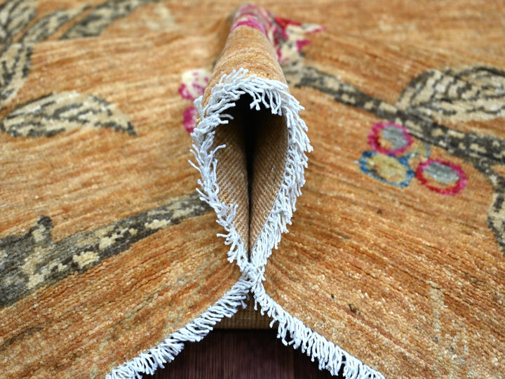 8'11" x 11'10" New Hand Knotted Brown Wool Rectangle Oriental Rug - MOA10221113