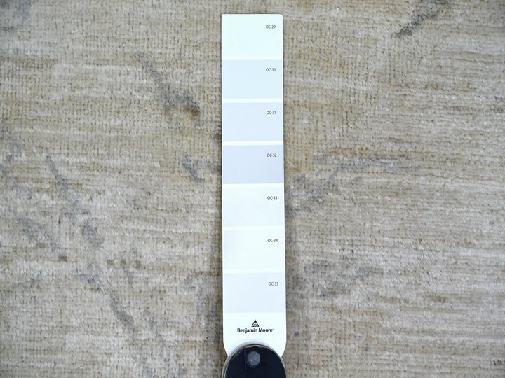 8'9" x 11'7" New Hand Knotted Ivory Wool Rectangle Oriental Rug - MOA10221118