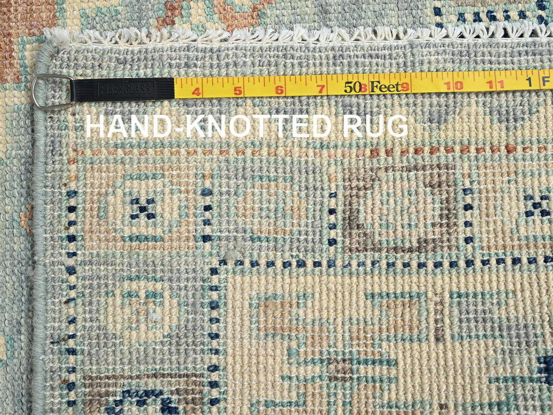 4'11" x 6'9" New Hand Knotted Blue Wool Rectangle Oriental Rug - MOA1022111
