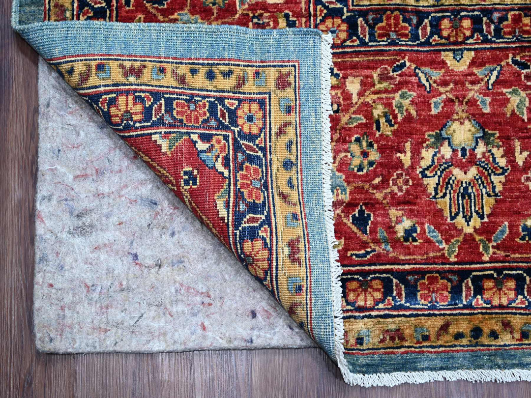 9'11" x 14'0" New Hand Knotted Blue Wool Rectangle Oriental Rug - MOA10221123