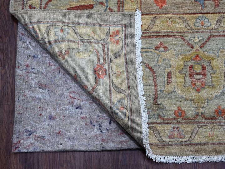 9'1" x 11'11" New Hand Knotted Brown Wool Rectangle Oriental Rug - MOA10221127