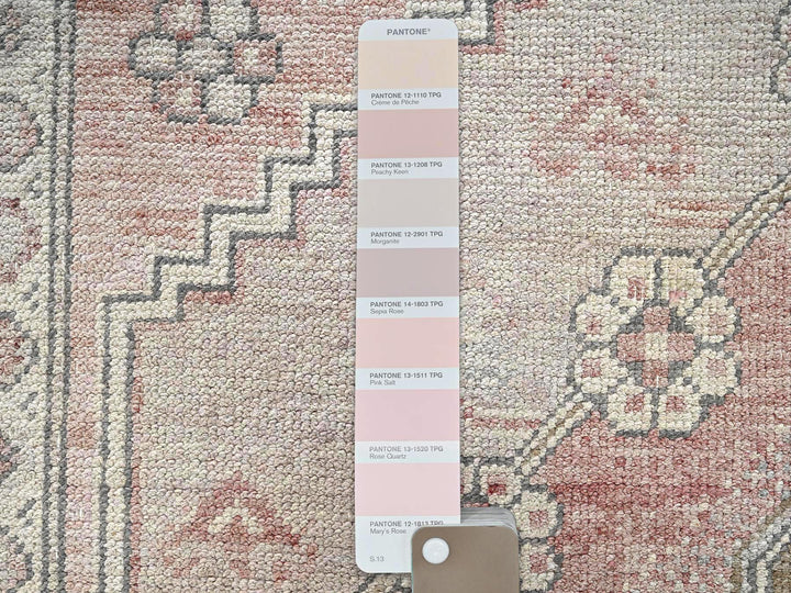 4'10" x 6'8" New Hand Knotted Pink Wool Rectangle Oriental Rug - MOA1022112