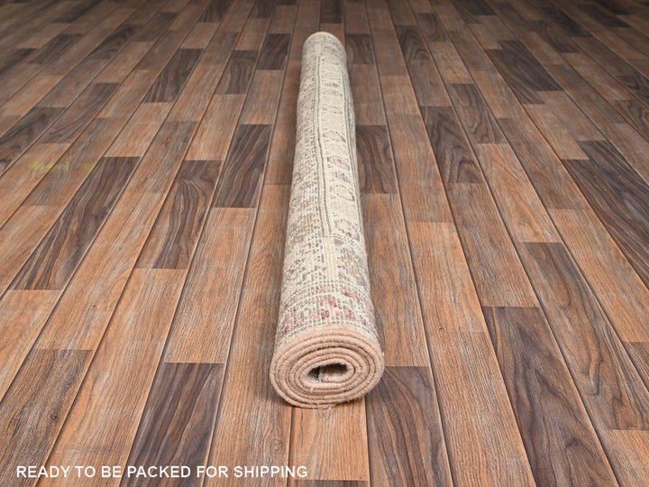 4'10" x 6'8" New Hand Knotted Pink Wool Rectangle Oriental Rug - MOA1022112