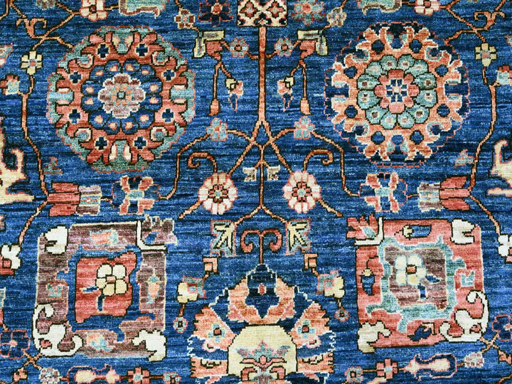 8'2" x 8'2" New Hand Knotted Blue Wool Square Oriental Rug - MOA10221132