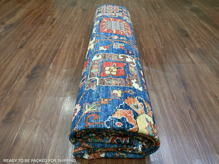 8'2" x 8'2" New Hand Knotted Blue Wool Square Oriental Rug - MOA10221132